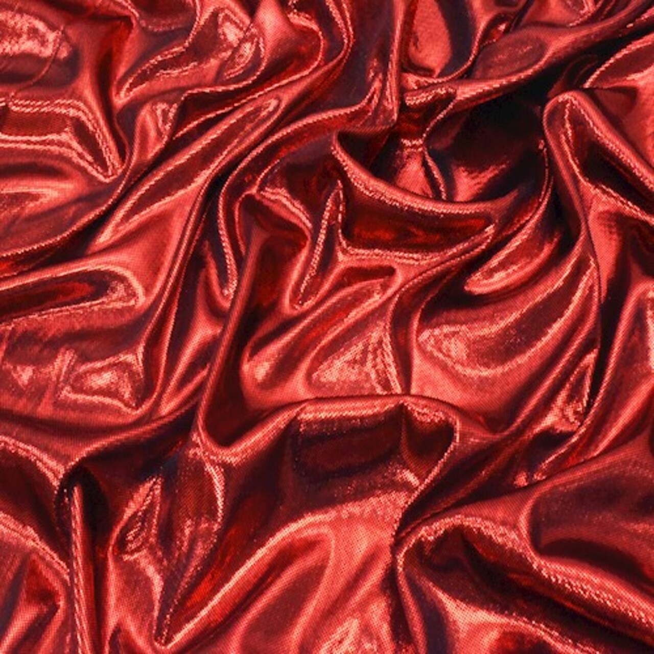 Party Red Dot Hologram Lame Stretch Activewear Fabric By the Yard